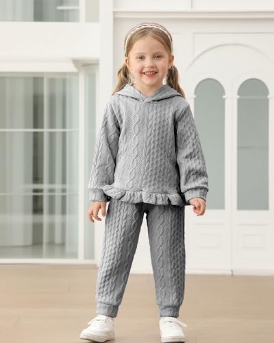 Mioglrie Baby Toddler Girl Clothes Infant Fall Winter Hoodie Solid Outfits - Image 2