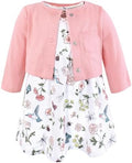 Hudson Baby Infant and Toddler Girls Cotton Dress and Cardigan Set by HudsonBaby