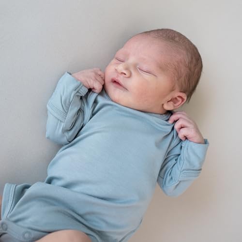 KYTE BABY Soft Bamboo from Rayon Long Sleeve Unisex Bodysuit, 0-24 Months - Image 2