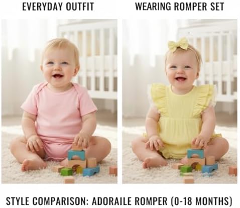 TITKKOP Ruffle Bubble Romper for Baby Girl | One-Piece Shorts Jumpsuit | Summer - Image 5