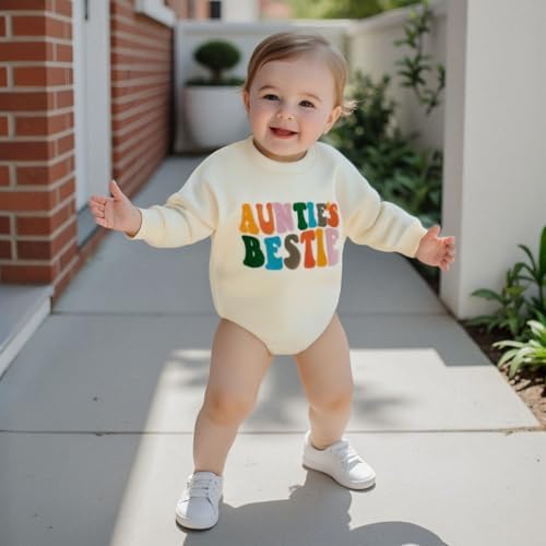 VISGOGO Newborn Infant Baby Boy Oversized Romper Sweater Bodysuits Coming Home - Image 3