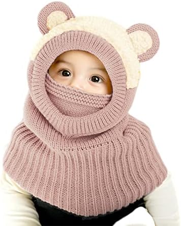 Baby Winter Hat Scarf Set, Unisex Infant Toddler Kids Hat Scarf by GZMM