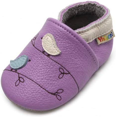 YALION Baby Soft Leather Shoes Suede Sole Infant Toddler First Walking Sports by YALION