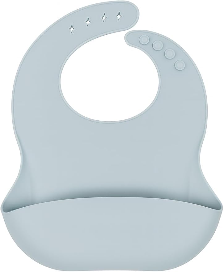 Silicone Baby Bibs with Food Catcher Pocket – Waterproof, Adjustable & - Image 8