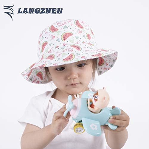 LANGZHEN Sun Protection Hat for Kids Toddler Boys Girls Wide Brim Summer - Image 4