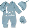 GRNSHTS Newborn Baby Boy Romper Coming Home Outfits Letter Print Bodysuit by GRNSHTS