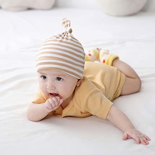 MAMIMAKA Baby Hat and Mittens Set Newborn Baby Hats Caps - Image 2