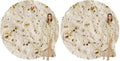 SeaRoomy Burritos Tortilla Throw Blanket, Tortilla Wrap Blanket, Novelty Funny by SeaRoomy