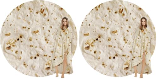 SeaRoomy Burritos Tortilla Throw Blanket, Tortilla Wrap Blanket, Novelty Funny by SeaRoomy