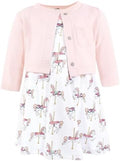 Hudson Baby Infant and Toddler Girls Cotton Dress and Cardigan Set by HudsonBaby