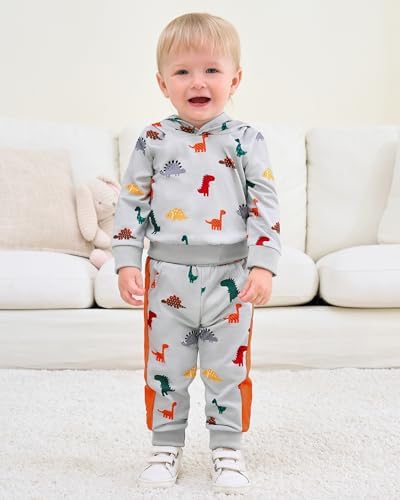 Toddler Baby Boy Clothes Dinosaur Hoodie+Pant 2Pcs Outfit Set 9M-5T - Image 3