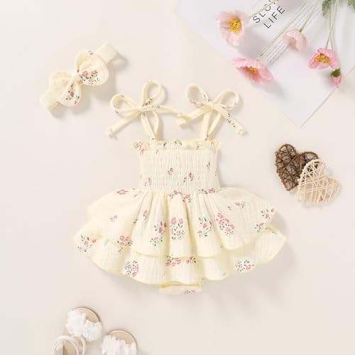 YOUNGER TREE Baby Girl Clothes Infant Summer Romper Dress Sleeveless Bodysuit - Image 2
