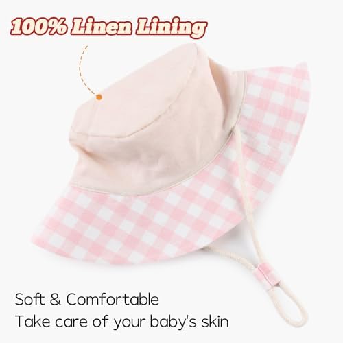 Bamery Baby Toddler Girls Bucket Hat Newborn Sun Hats - Image 4