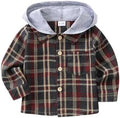 Toddler Baby Boy Long Sleeve Shirt Flannel Buffalo Plaid Shirts Button Down by KimiBear