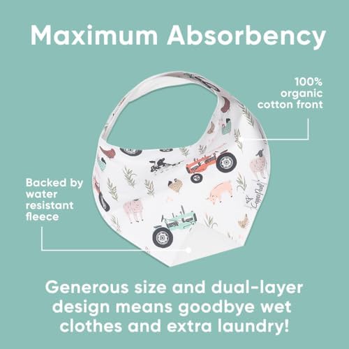 Copper Pearl Baby Bibs 4 Pack & 6 Pack, Bandana Drool Bibs - Image 3
