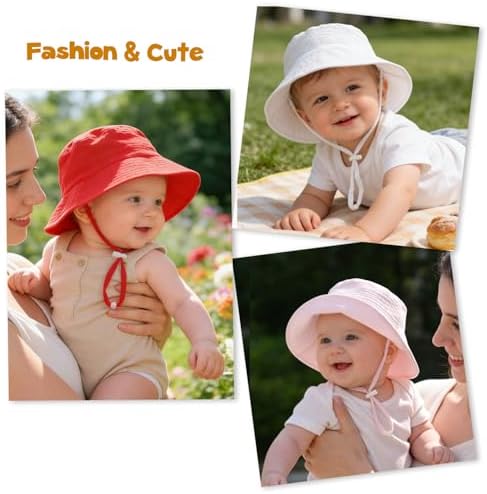 Baby Sun Hat Infant Toddler Summer Cotton Yarn Beach Bucket Hat - Image 7
