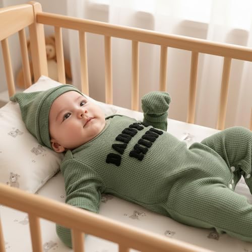 GRNSHTS Newborn Baby Boy Romper Coming Home Outfits Letter Print Bodysuit - Image 7