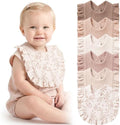 Konssy 6-Pack Muslin Baby Girl Bibs, Absorbent Drool Bibs by Konssy