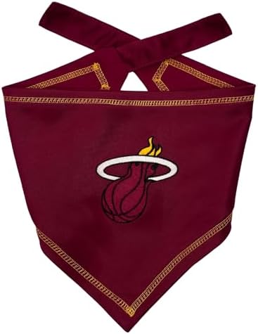 Pets First NBA Miami Heat TIE Bandana, Size Large/X-Large. Dog Bandana Scarf Bib by PETSFIRST