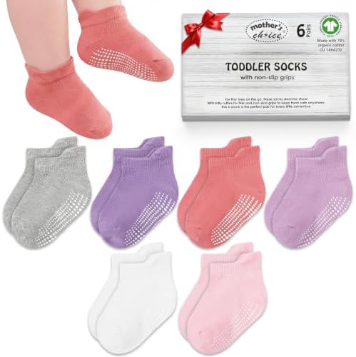 GOTS Organic Cotton Blend Ankle Toddler Socks 6M-12M-2t-3t-4t-5t Baby Gift by MothersChoice
