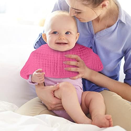 8 Packs Muslin Burp Cloths Large 20" x 10", 6 Layers Unisex Baby Absorbent 100% - Image 5