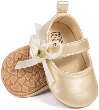 Meckior Infant Baby Girls Soft Sole Bowknot Princess Wedding Dress Mary Jane by Meckior