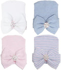 DRESHOW BQUBO 4 Pack Newborn Hospital Hat Infant Baby Hat Cap by DRESHOW