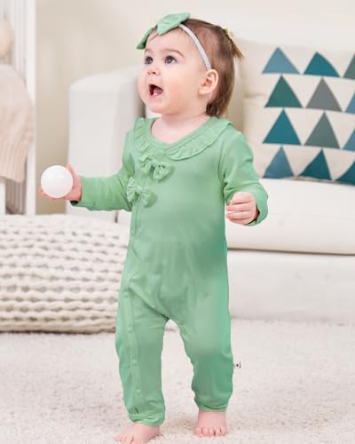 Mikrdoo Newborn Baby Girl Clothes Long Sleeve Romper - Image 7