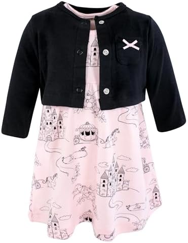 Hudson Baby Infant and Toddler Girls Cotton Dress and Cardigan Set by HudsonBaby