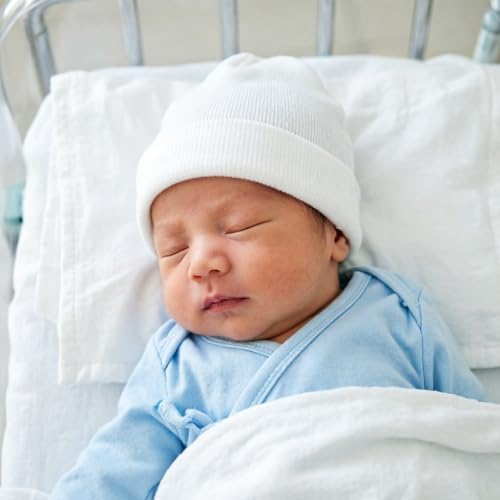 DRESHOW BQUBO 4 Pack Newborn Hospital Hat Infant Baby Hat Cap - Image 2