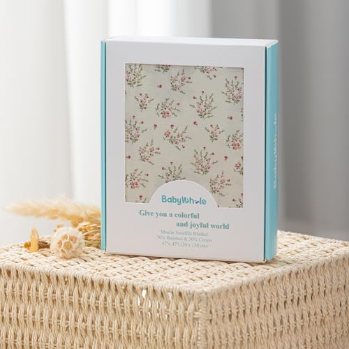 Newborn Swaddle Set with Matching Hat and Headband Bow, Wooden Birth - Image 2