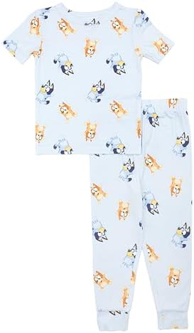 Bluey Boys' 2-piece Snug-fit Viscose Pajama Set, Soft & Cute by Bluey
