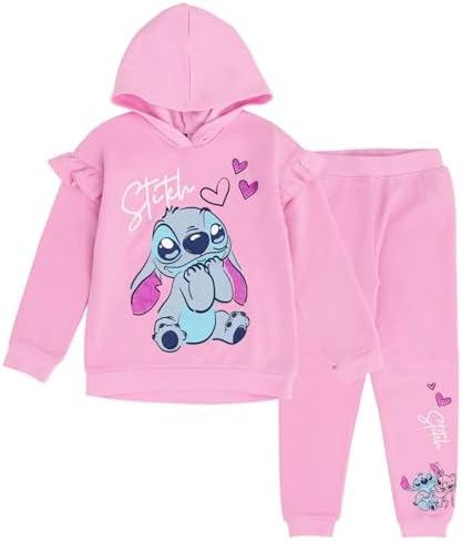 Disney Girls' Fleece Hoodie and Jogger Set by Disney