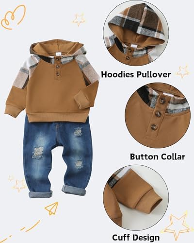 XUANHAO Baby Boy Clothes Toddler Outfits Hoodie Jeans Clothing 12 Months-5T - Image 4