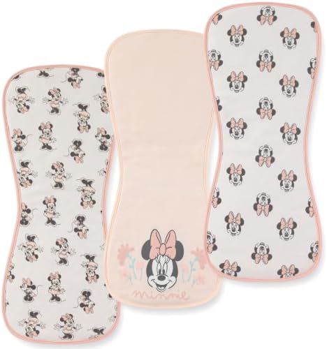 Disney Baby Minnie Mouse Burp Cloths 3 Pack 20" x 10" Burping Rags Infants by Disney