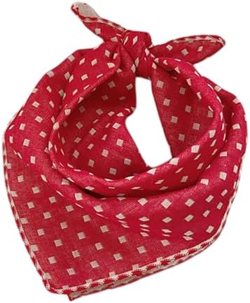 Double Layers Two Tones Dog Cotton Bandana Bibs Scarf DCB07 R&B by Pemilosci