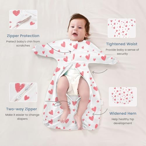 ZIGJOY Swaddle Sleep Sack 6-12 Months, 1.0 Tog Cotton Baby Swaddle Blanket - Image 3