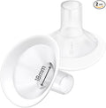 2pcs 18mm Soft Rim Flanges with 106 Degree Wider Opening Angle for Medela Breast Pump, PersonalFit, Freestyle, Maxflow, Freestyle Flex Swing Maxi Connector,Lansinoh Signature Pro