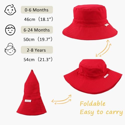Bamery Baby Toddler Girls Bucket Hat Newborn Sun Hats - Image 6