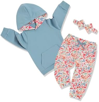oklady Baby Girl Clothes, Hoodie Tops Floral Pant by Oklady