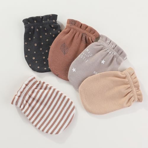 MAMIMAKA Baby Hat and Mittens Set Newborn Baby Hats Caps - Image 4
