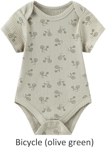 Ruliby Baby Bodysuit and Pant Set Summer Ribbed Mix Match Infant Clothes - Image 4