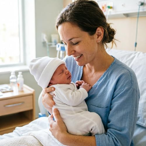 DRESHOW BQUBO 4 Pack Newborn Hospital Hat Infant Baby Hat Cap - Image 6