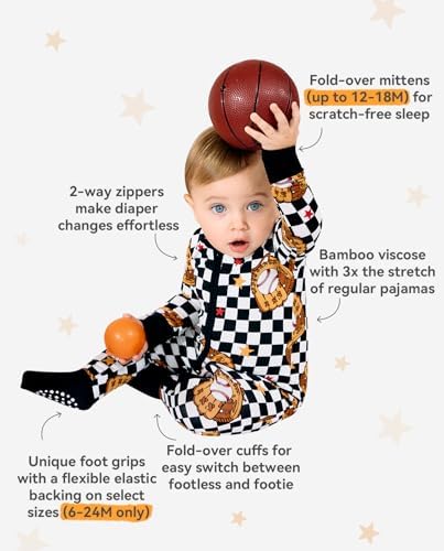 babee Reshinee Bamboo Viscose Baby Footie Pajama, Zipper Sleeper Boys Girls - Image 2