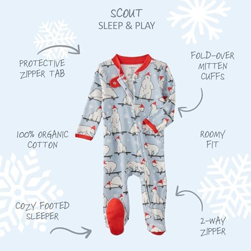 Butterblu Scout Sleep & Play 100% Organic Cotton Footed Zip Front PJs | GOTS - Image 2