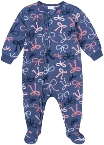 Gerber Baby Girls' Toddler Fleece Footed Pajamas 3-pack - Image 3