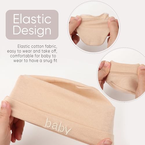 BQUBO Newborn Baby Hat Mittens Socks Set Infant Cotton Beanie Gloves Thick Warm - Image 7