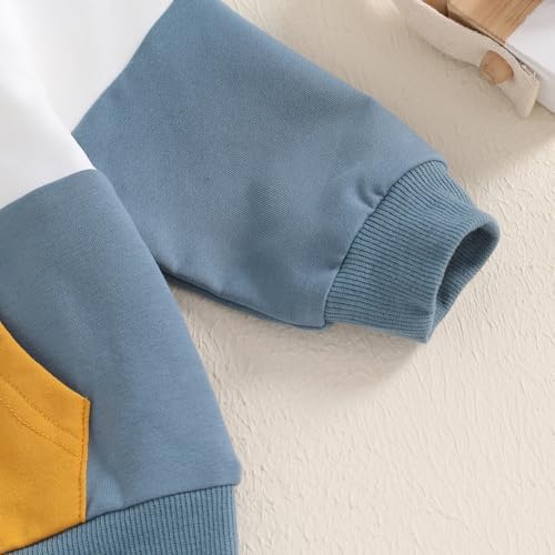 Infant Baby Boy Fall Winter Clothes Outfit Hooded Long Sweatshirt Pant Set - Image 6