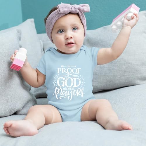 listery I'M Proof That God Answers Prayers Baby Bodysuit Baby Religious Infant - Image 3