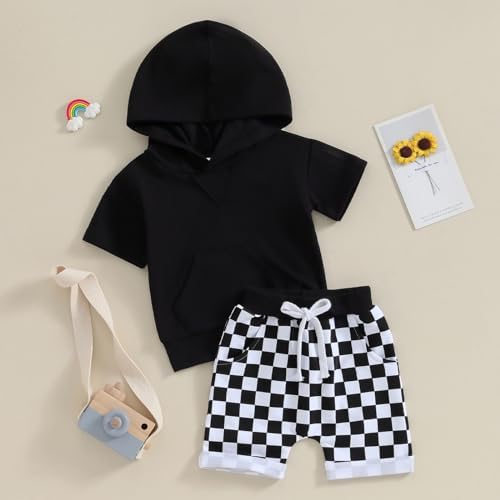 Toddler Baby Boy Hooded Dinosaur Summer Outfit Funny T-Shirt Shorts Set - Image 3